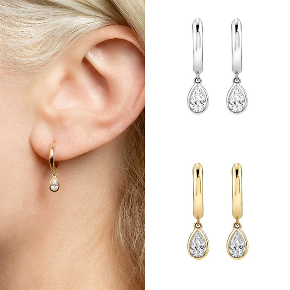 Fashionable Diamondencrusted Zircon Drop Earrings Accessible Luxury Style