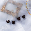 Fashionable Elegant Long Wine Red Cherry Geometric Earrings Made Of Alloy With Electroplating Design For Women In Autumn And Winter