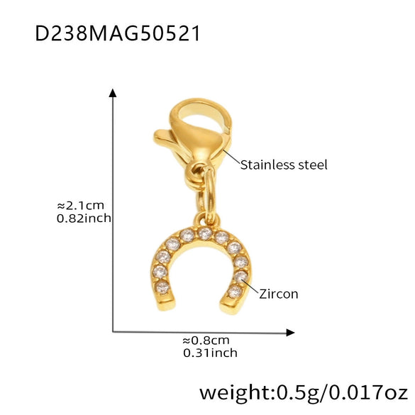 Fashionable Geometric Stainless Steel Goldplated Ferris Wheel Heart Bow Multiaccessory Bracelet And Anklet For Women
