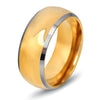 Fashionable Geometric Twotone 18K Gold Electroplated Stainless Steel Ring For Men And Women