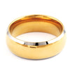Fashionable Geometric Twotone 18K Gold Electroplated Stainless Steel Ring For Men And Women