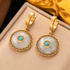 Fashionable High End Light Luxury Stainless Steel Earrings For Women With Geometric Design And Electroplating