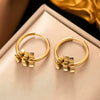 Fashionable High End Light Luxury Stainless Steel Earrings For Women With Geometric Design And Electroplating