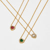 Fashionable High End Zircon And Diamond Love Adjustable Lace Clavicle Stainless Steel Necklace With Rhombus Styling And Electroplating Treatment