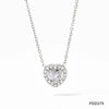Fashionable High End Zircon And Diamond Love Adjustable Lace Clavicle Stainless Steel Necklace With Rhombus Styling And Electroplating Treatment