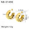 Fashionable Hollow C Shaped Women's Front And Rear Two Wear Titanium Steel And Stainless Steel Earrings With Vacuum Furnace Electroplating In Simple Style