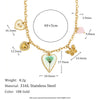 Fashionable Joker Jewelry Stainless Steel Heart Shape Pendant Necklace With 18K Gold Plated Electroplating For Women