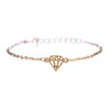 Fashionable Leaves Diamond Knot Hollow Carved Fourpiece Alloy Bracelet Set With Electroplating And Natural Style