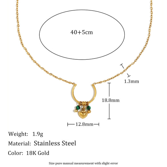 Fashionable Medieval Temperament Jewelry Stainless Steel And Titanium Steel Electroplated Geometric Ring And Pendant Necklace For Women