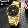 Fashionable Men's Alloy Band Quartz Watch And Lion Pendant Necklace