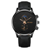 Fashionable Men's Alloy Leather Belt Quartz Watch With Round Dial