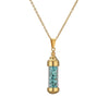Fashionable Openable Perfume Bottle Pendant Necklace Stainless Steel Organic Glass Geometric Street Style Electroplating