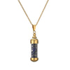 Fashionable Openable Perfume Bottle Pendant Necklace Stainless Steel Organic Glass Geometric Street Style Electroplating