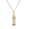 Fashionable Openable Perfume Bottle Pendant Necklace Stainless Steel Organic Glass Geometric Street Style Electroplating