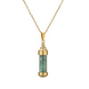 Fashionable Openable Perfume Bottle Pendant Necklace Stainless Steel Organic Glass Geometric Street Style Electroplating