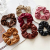 Fashionable Pu Leather Hair Rope Simple Versatile Hair Ring Elegant Girl's Large Intestine Ring Head Rope Seiko Crafted Hair Accessories