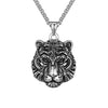 Fashionable Retro Men's Titanium Steel Thor Hammer Pendant Necklace With Baking Paint And Cartoon Characters Pattern