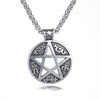Fashionable Retro Men's Titanium Steel Thor Hammer Pendant Necklace With Baking Paint And Cartoon Characters Pattern