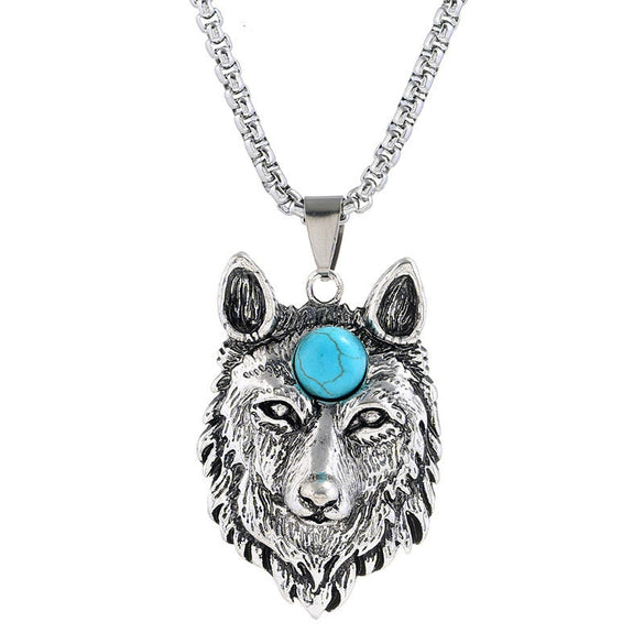 Fashionable Retro Men's Titanium Steel Thor Hammer Pendant Necklace With Baking Paint And Cartoon Characters Pattern