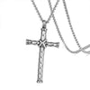 Fashionable Retro Men's Titanium Steel Thor Hammer Pendant Necklace With Baking Paint And Cartoon Characters Pattern
