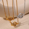 Fashionable Retro Versatile 316L Stainless Steel 18K Gold Plated Sweater Chain Necklace