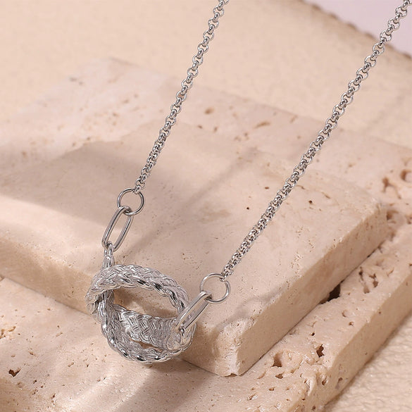 Fashionable Retro Versatile 316L Stainless Steel 18K Gold Plated Sweater Chain Necklace