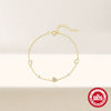 Fashionable S925 Sterling Silver Hollow Love Shaped Geometric Pattern Electroplated Women's Bracelet
