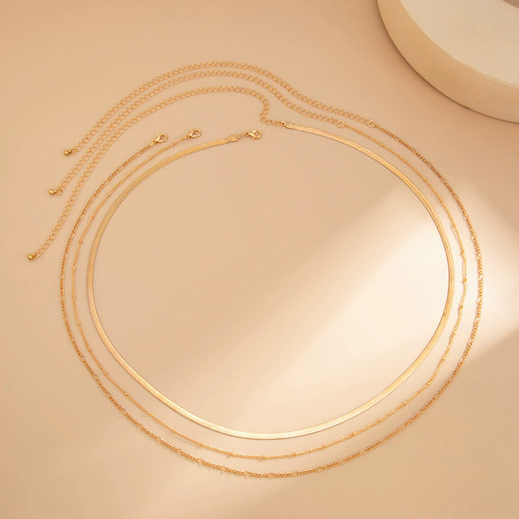 Fashionable Simple Metal Thin Chain Waist Chain Body Chain Double Circle Lobster Clasp