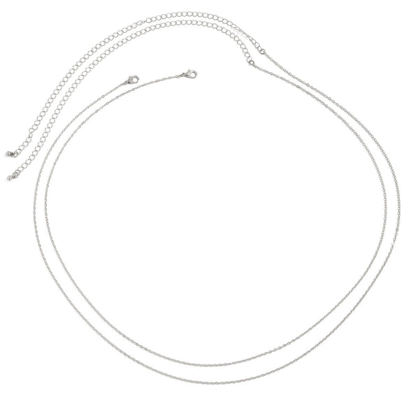 Fashionable Simple Metal Thin Chain Waist Chain Body Chain Double Circle Lobster Clasp