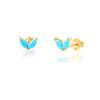 Fashionable Simple S925 Silver Geometric Horse Eye Diamond Embedded Electroplated Women's Mini Ear Studs Earrings