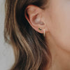Fashionable Simple S925 Silver Geometric Horse Eye Diamond Embedded Electroplated Women's Mini Ear Studs Earrings