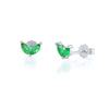 Fashionable Simple S925 Silver Geometric Horse Eye Diamond Embedded Electroplated Women's Mini Ear Studs Earrings