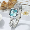 Fashionable Square Steel Band Women's Quartz Watch With Simple Cute Design And Alloy Case And Strap