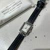 Fashionable Square Women's Retro Roman Numeral Watch With Metal Case And Imitation Leather Strap