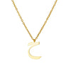 Fashionable Stainless Steel Gold Plated Arabic Letter Geometric Minimalist Pendant Clavicle Chain Necklace