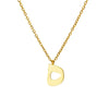 Fashionable Stainless Steel Gold Plated Arabic Letter Geometric Minimalist Pendant Clavicle Chain Necklace