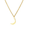 Fashionable Stainless Steel Gold Plated Arabic Letter Geometric Minimalist Pendant Clavicle Chain Necklace