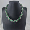 Fashionable Stainless Steel Imitation Pearl Agate Beaded Cuban Chain Necklace Unisex Polish Style