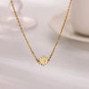 Fashionable Sun Hollow Jewelry Accessories Stainless Steel Gold Platinum O Shaped Chain With Stars Sun And Moon Clouds Cosmic Pattern Electroplated