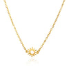 Fashionable Sun Hollow Jewelry Accessories Stainless Steel Gold Platinum O Shaped Chain With Stars Sun And Moon Clouds Cosmic Pattern Electroplated