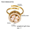 Fashionable 316L Stainless Steel And 316L Stainless Steel Jewelry Set With Zircon Flower And Chain Pattern Electroplated For Women
