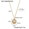 Fashionable 316L Stainless Steel And 316L Stainless Steel Jewelry Set With Zircon Flower And Chain Pattern Electroplated For Women
