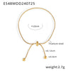 Fashionable 316L Stainless Steel Electroplated Round Bead Tassel Jewelry Set Necklace And Bracelet For Unisex