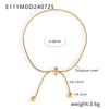 Fashionable 316L Stainless Steel Electroplated Round Bead Tassel Jewelry Set Necklace And Bracelet For Unisex