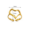 Fashionable Unisex Open Stainless Steel Oil Pressure Ring With Heart Shaped And Snake Shaped Design Electroplated With Letters Numbers And Text Pattern