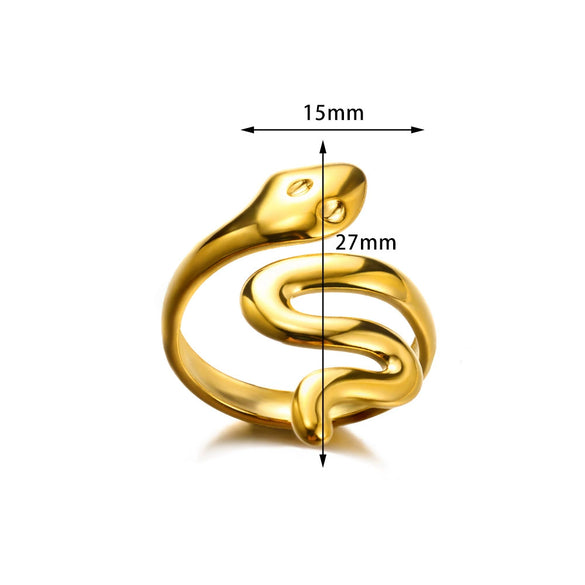 Fashionable Unisex Open Stainless Steel Oil Pressure Ring With Heart Shaped And Snake Shaped Design Electroplated With Letters Numbers And Text Pattern