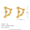 Fashionable Versatile Ear Jewelry Stainless Steel 18K Gold Plated Constellation Earrings