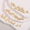 Fashionable Versatile Ear Jewelry Stainless Steel 18K Gold Plated Constellation Earrings