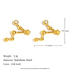 Fashionable Versatile Ear Jewelry Stainless Steel 18K Gold Plated Constellation Earrings
