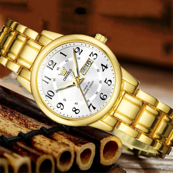 Fashionable Waterproof Alloy Women's Fullautomatic Electronic Round Dial Watches